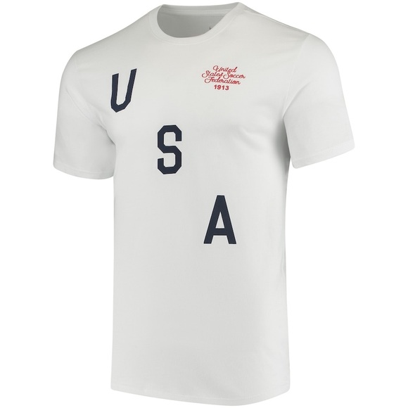 Nike US National Soccer Team Squad USA White T Shirt Men’s Medium Athletic Cut - Picture 14 of 14